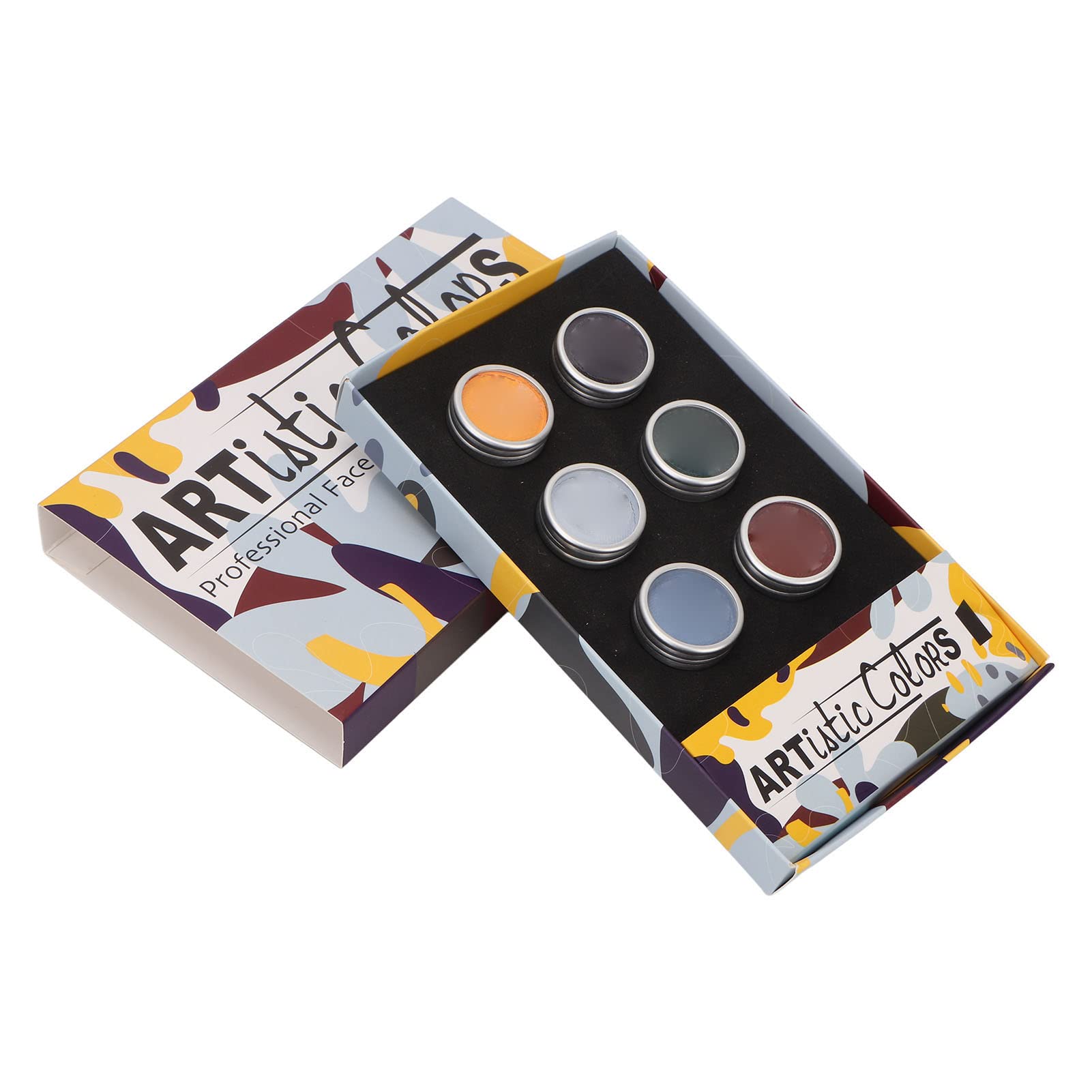 Professional Face & Body Paint Kit - 6 Vibrant Washable Colors for Halloween, Cosplay & Costume Makeup - Perfect for Parties, Festivals & Creative Art Projects