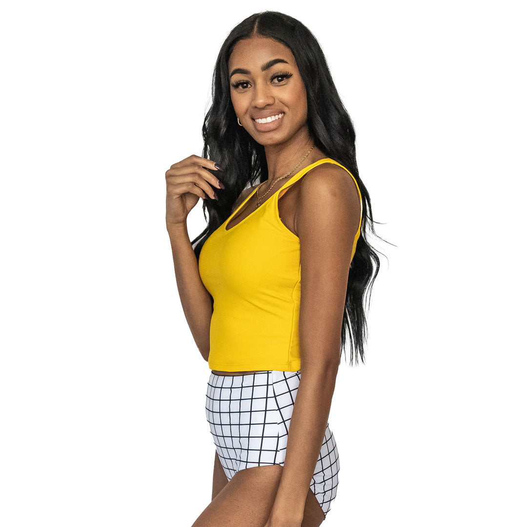 Women's Flattering V-Neck Tankini Top - Swimwear for Beach & Pool - Perfect for Summer Vacations & Water Activities