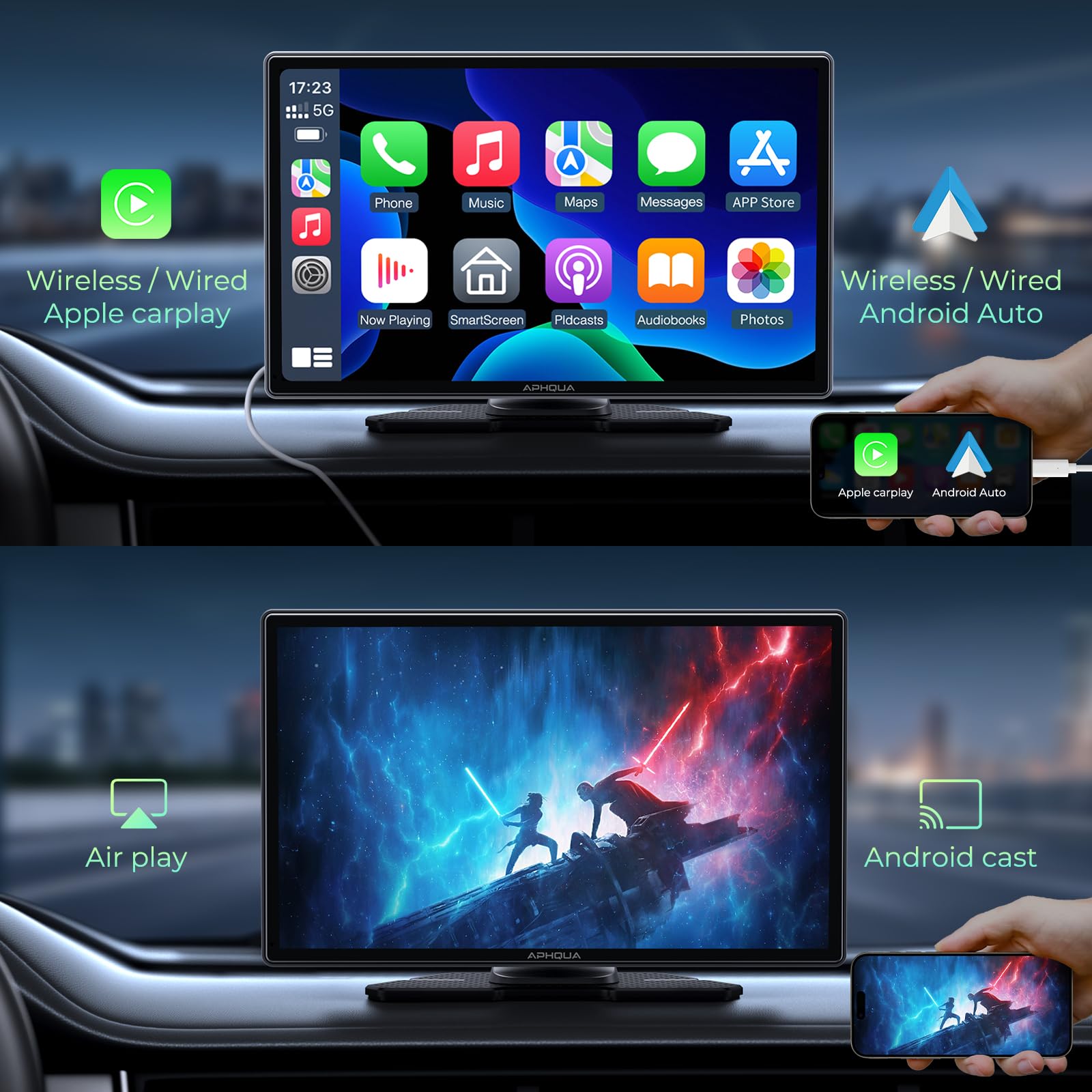 Wireless CarPlay & Android Auto Adapter, 9