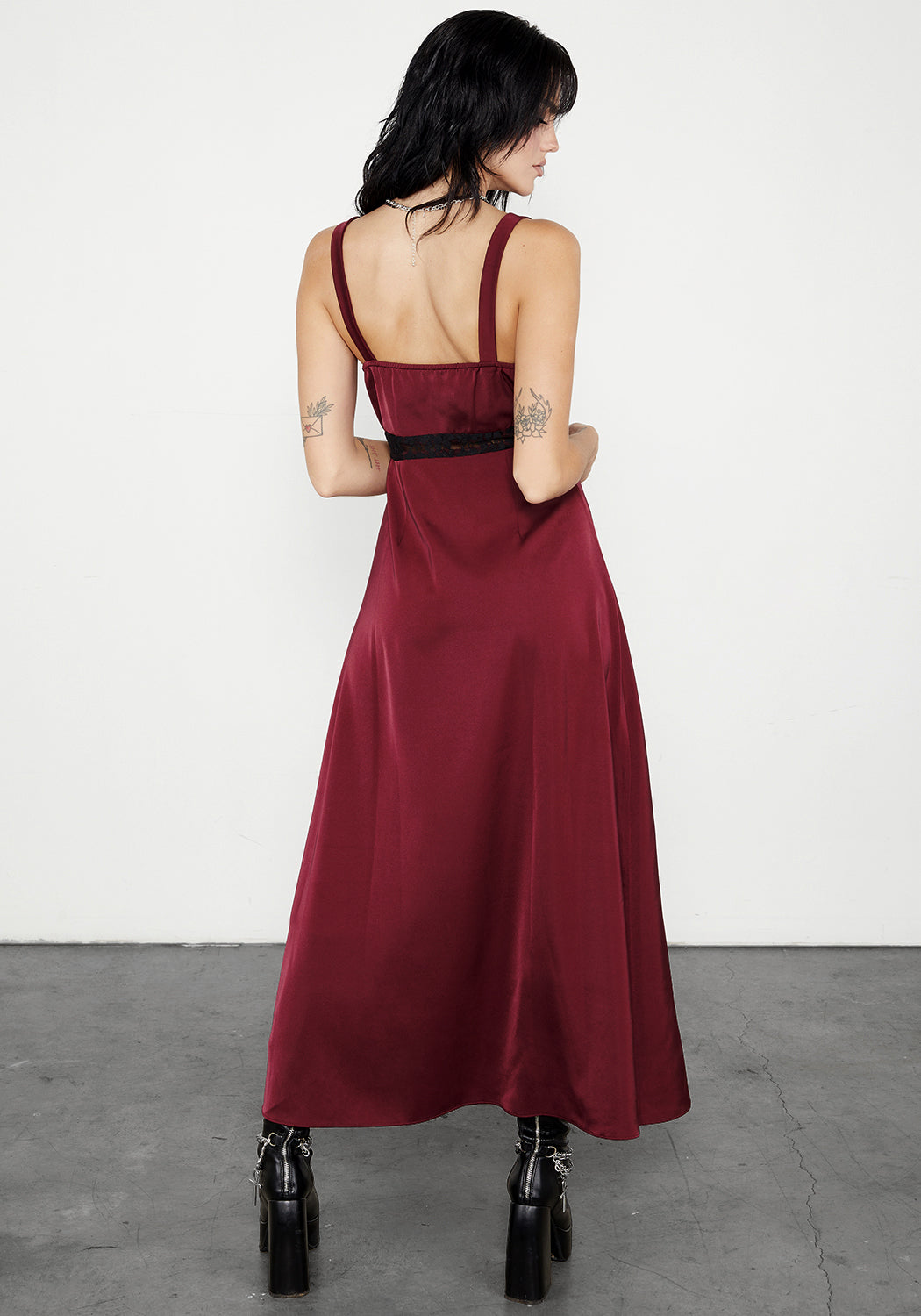 Mara Lace Panelled Slip Dress - Elegant Women's Lingerie Nightgown for Sleepwear & Romantic Occasions