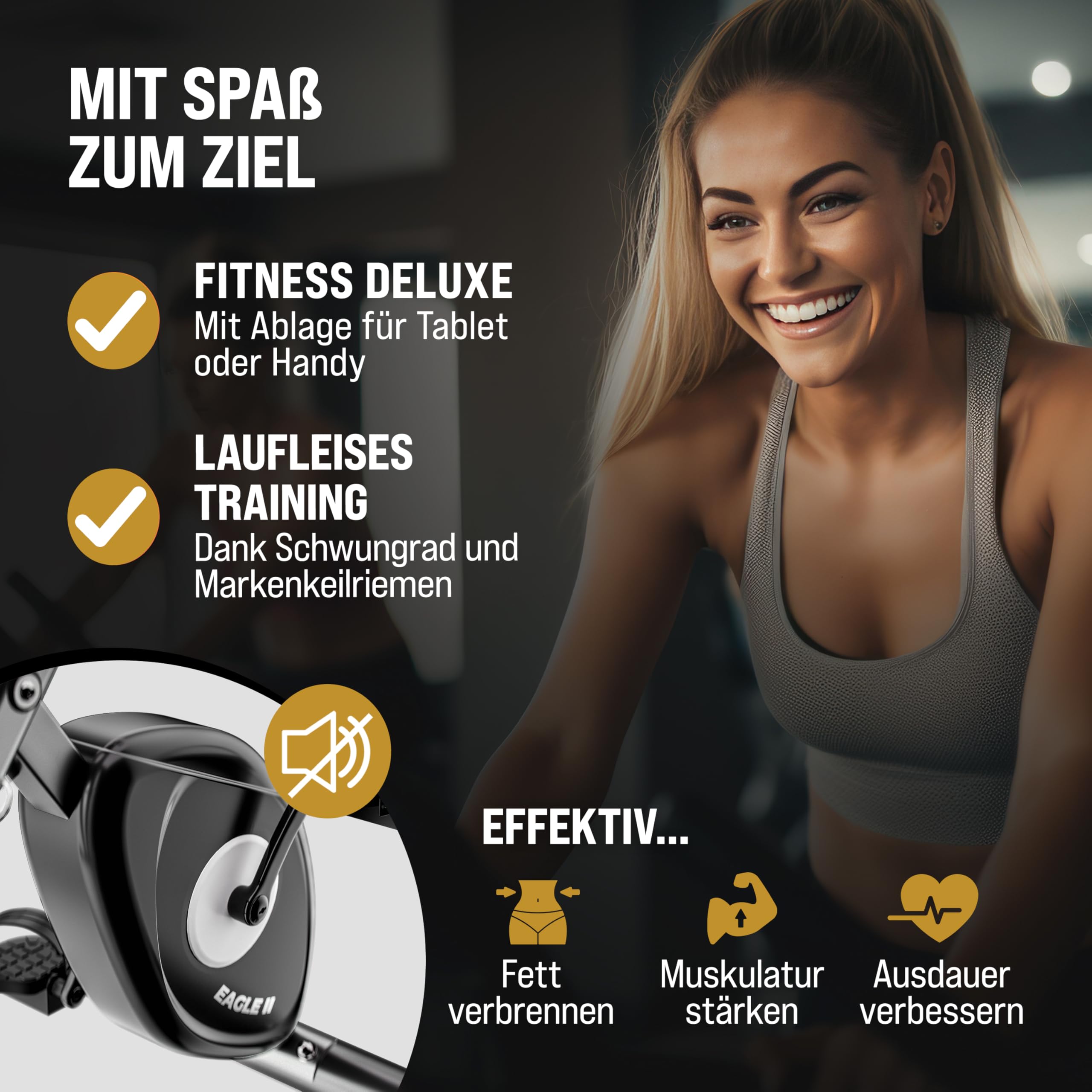 SPORTANA® Foldable Exercise Bike for Home Gym - 140KG Weight Capacity, 7 Seat Heights, LCD Display, Training App, 2 Resistance Bands - 4-in-1 Cardio Machine for Indoor Cycling & Full-Body Workout | Perfect for Home Fitness, Weight Loss & Endurance Training
