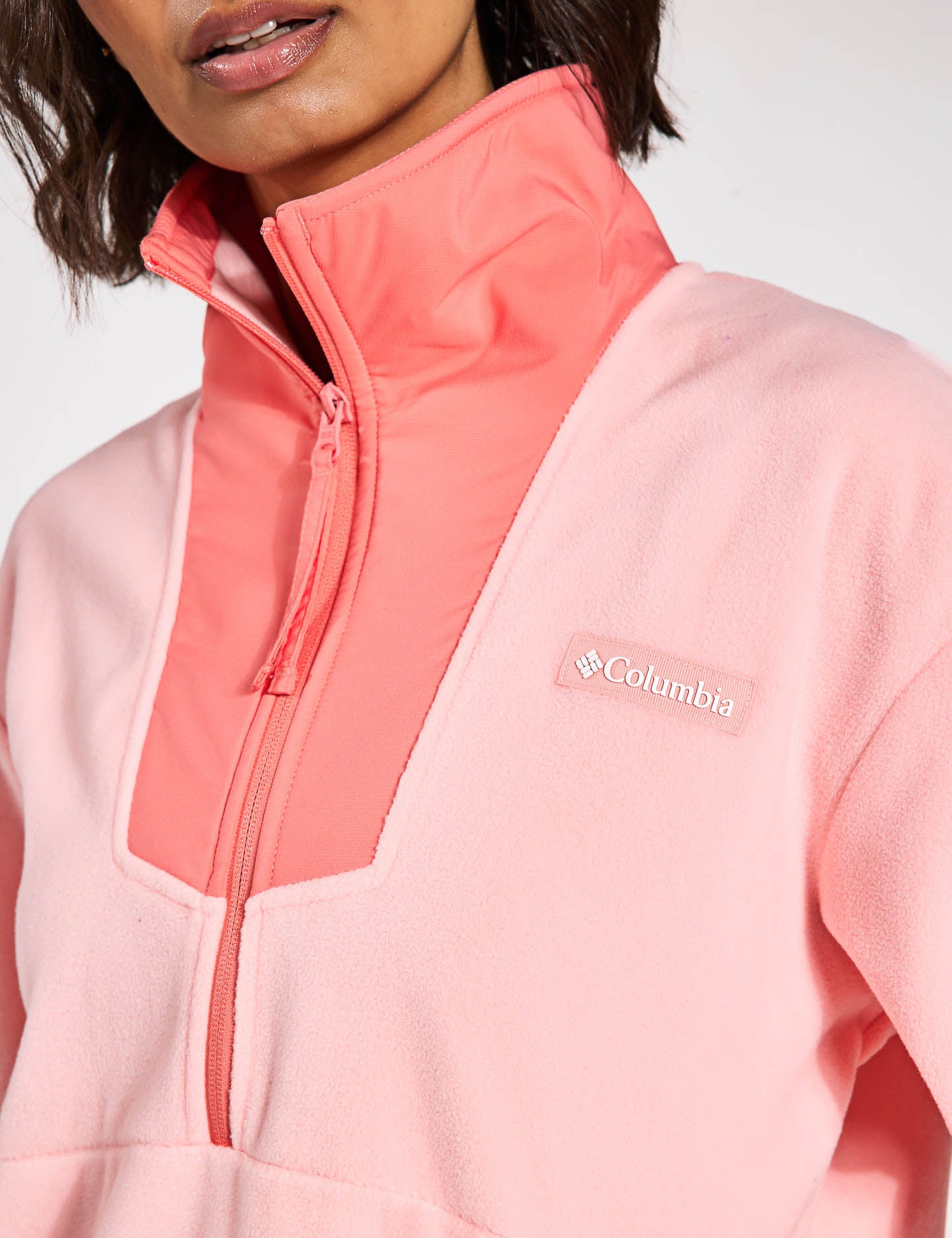Sequoia Grove 1/2 Zip Fleece Pullover - Women's Soft Thermal Jacket in Pink Sand & Alpenglow Colors | Perfect for Hiking, Camping & Outdoor Adventures