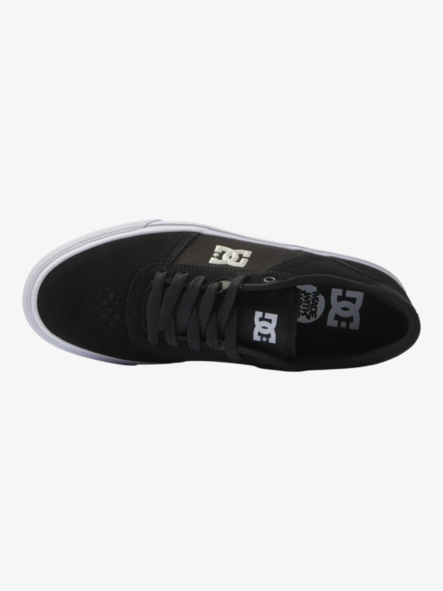 DC Teknic Black & White Skate Shoes - Men's High-Performance Sneakers for Skateboarding, Streetwear & Casual Wear
