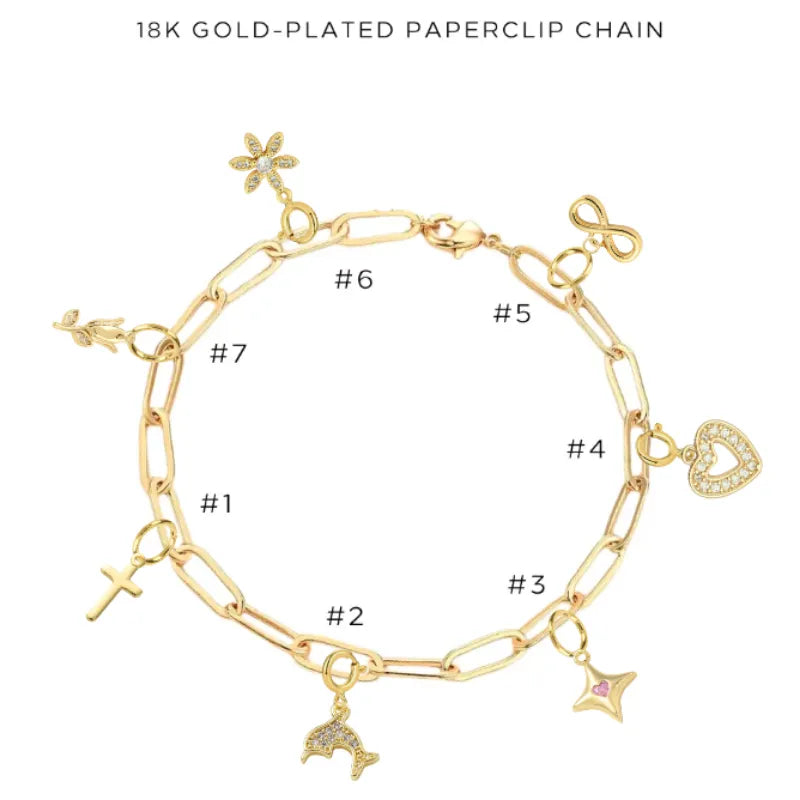 Stylish Charm Bracelet with Assorted Charms - Perfect for Gifts, Parties & Everyday Wear | $66.00