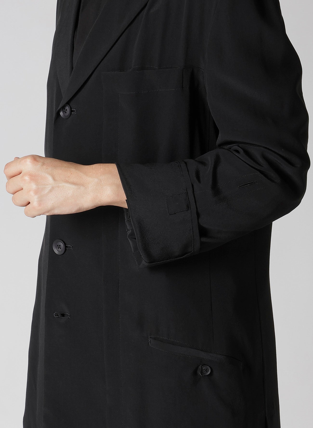 16M Crepe de Chine Asymmetrical Jacket - Lightweight Womens Blazer for Office, Evening & Special Occasions