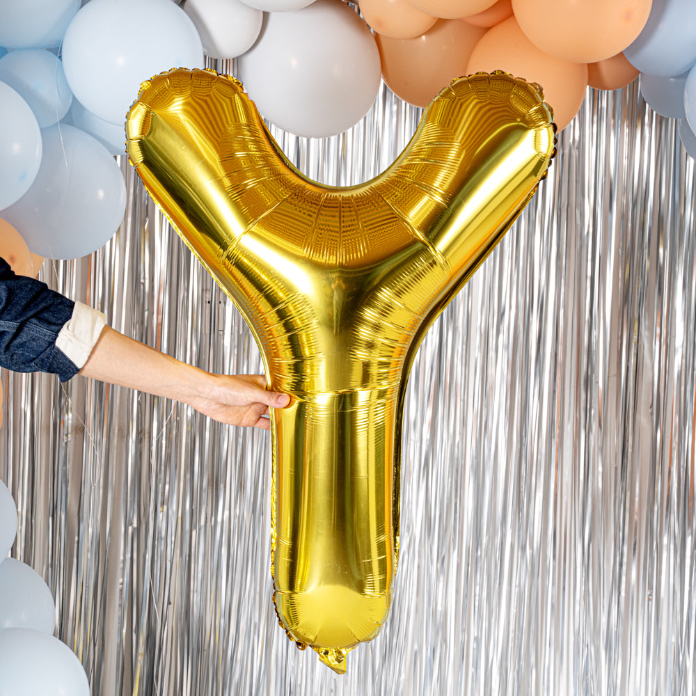 Balloonify Gold Mylar Letter Y Balloon - 40 Inch Large Foil Alphabet Balloons (1 Count) - Perfect for Birthday Parties, Baby Showers & Anniversary Decorations