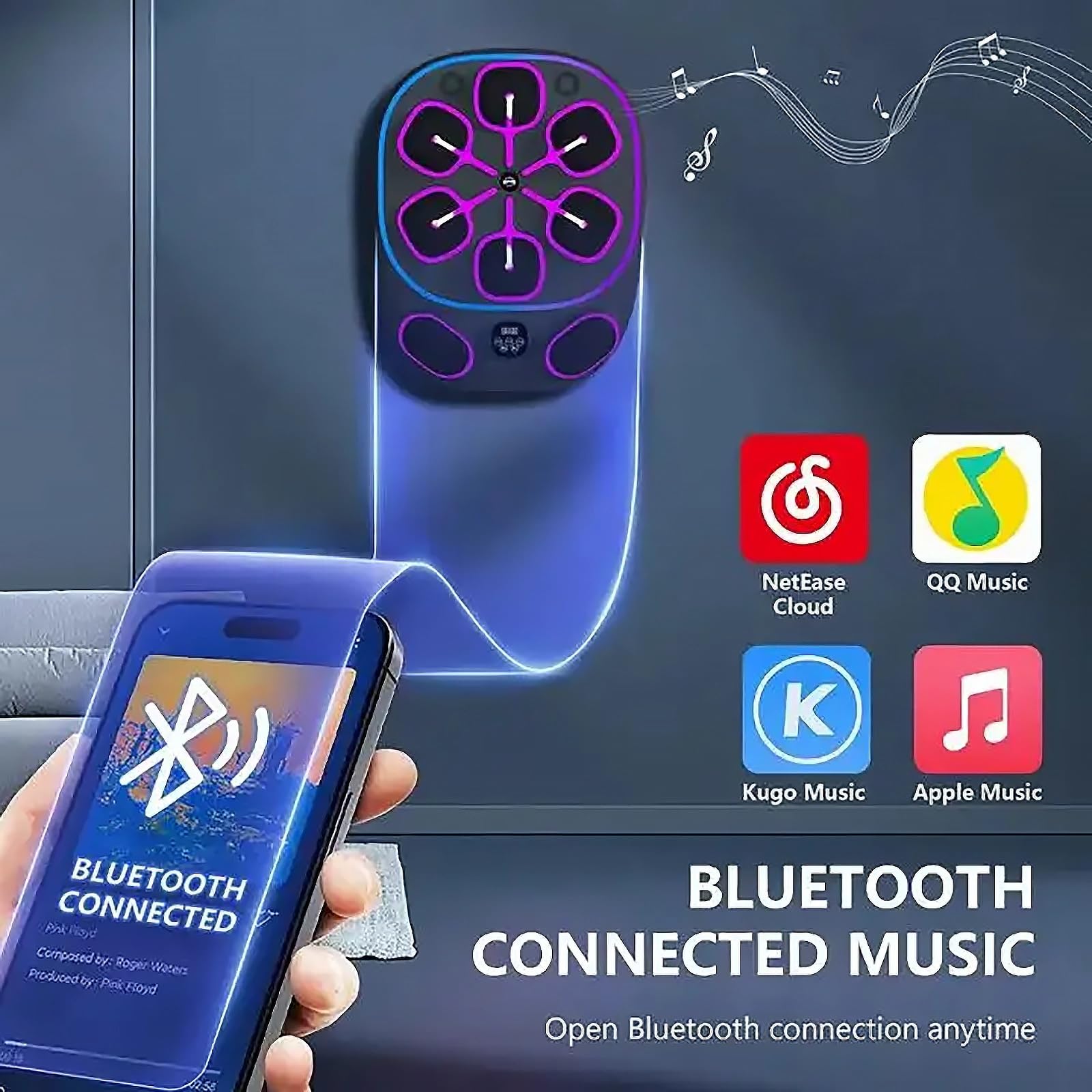 2025 Smart Music Boxing Training Machine - Durable Punching Bag for Adults, Home Gym Fitness Equipment | Perfect for Boxing, MMA, Cardio & Stress Relief Workouts