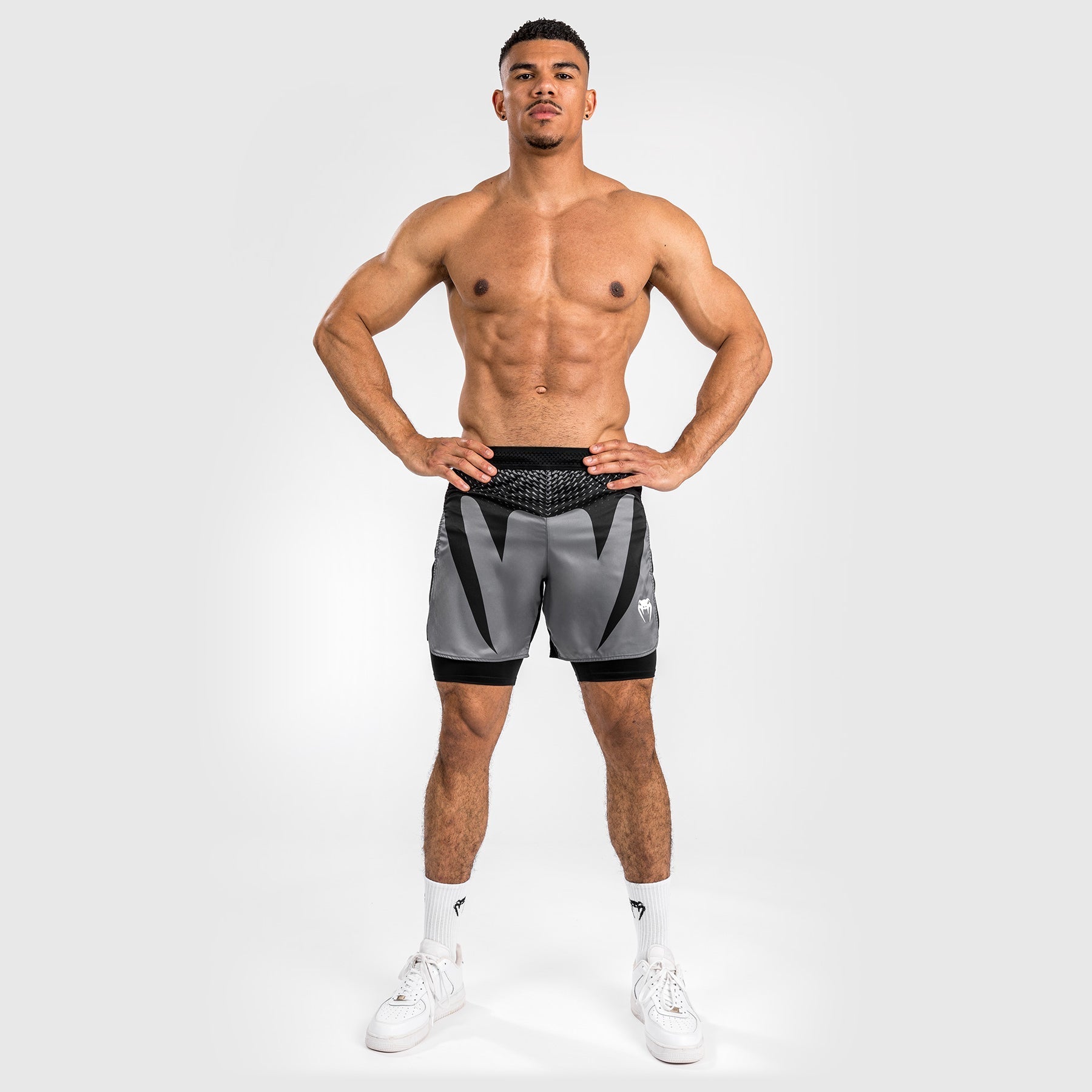 Venum Attack Men's MMA Fight Shorts - Black | Lightweight & Durable Training Shorts for Boxing, Muay Thai & BJJ | Perfect for Gym Workouts & Combat Sports