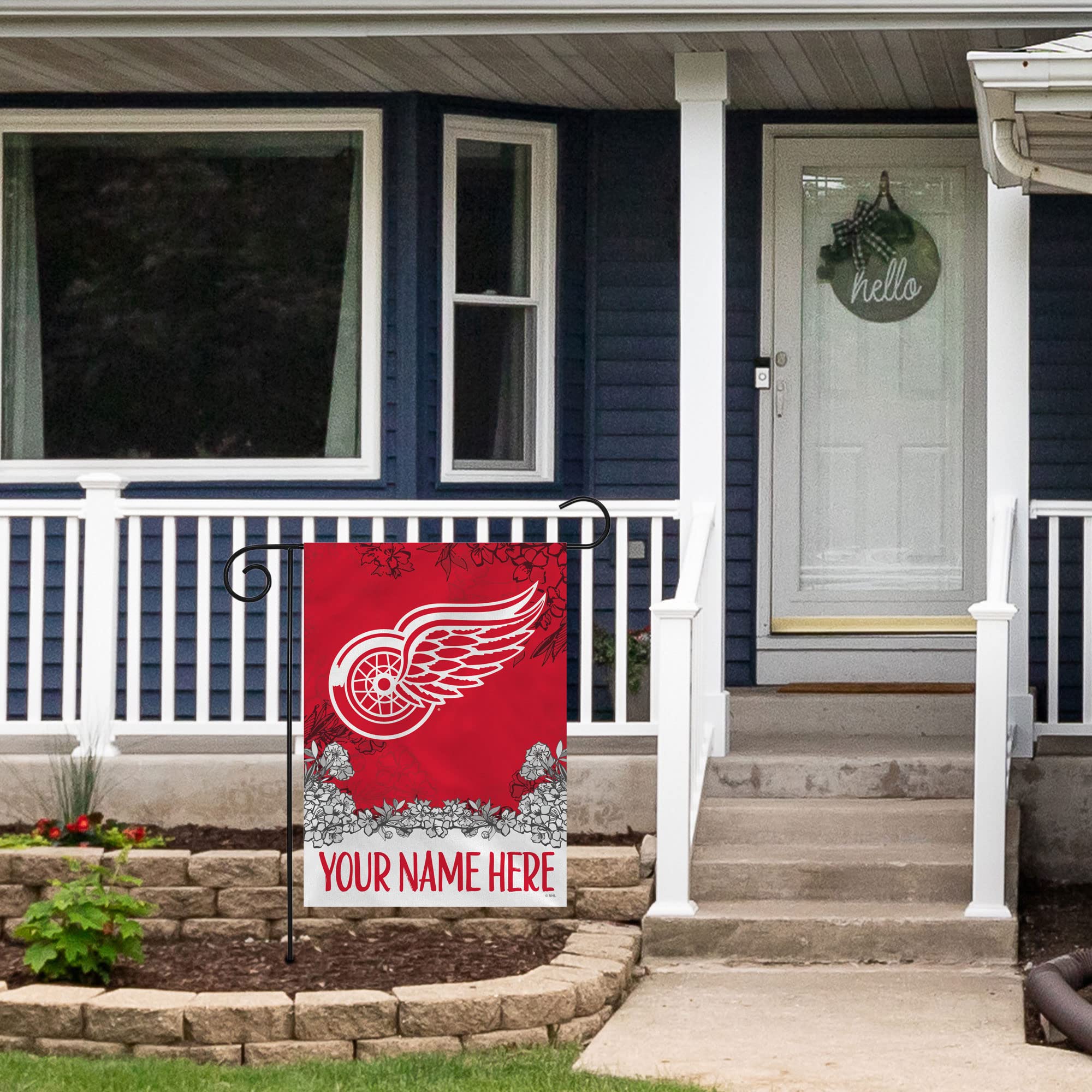 Personalized NHL Hockey Double-Sided Garden Flag 13x18 Inches - Rico Industries Official Licensed Team Flags for Outdoor Yard Decor, Sports Fan Gifts & Game Day Party Decorations