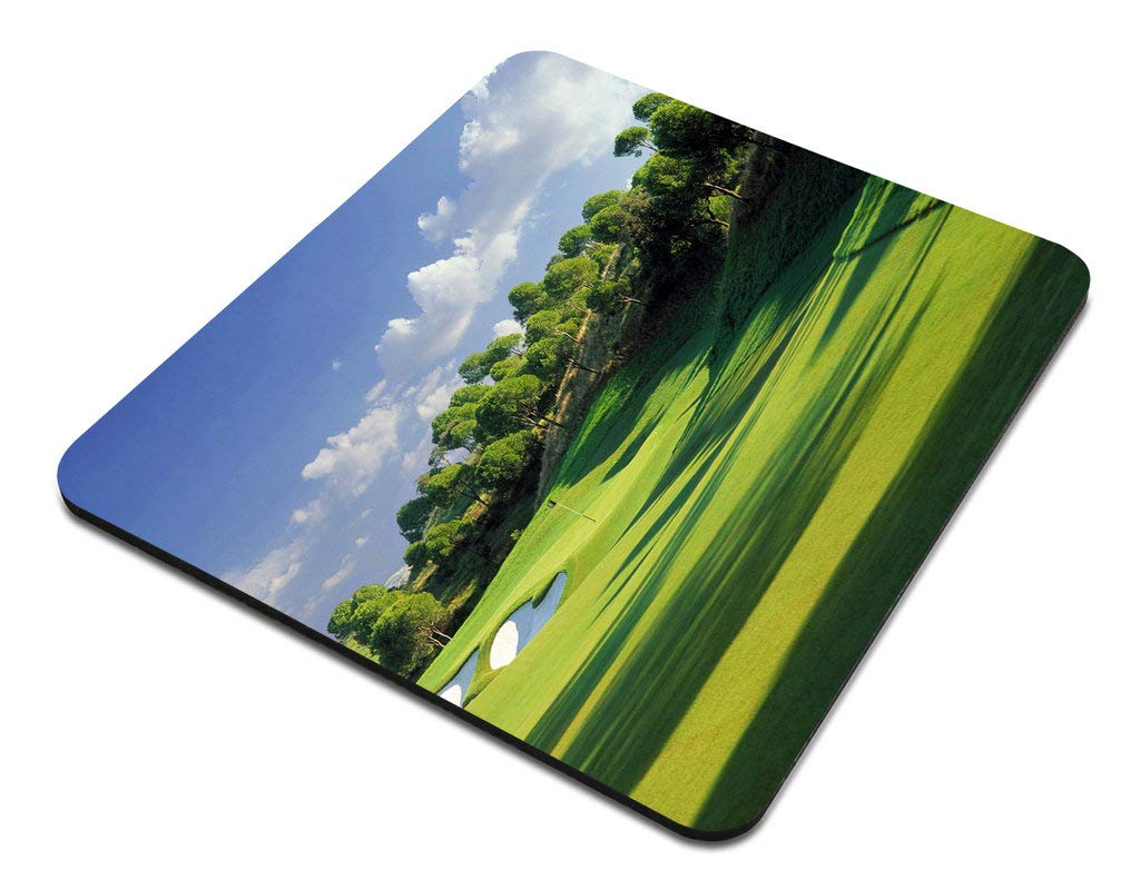 Custom Golf Course Design Mouse Pad - Non-Slip Rubber Gaming Mousepad 9.5