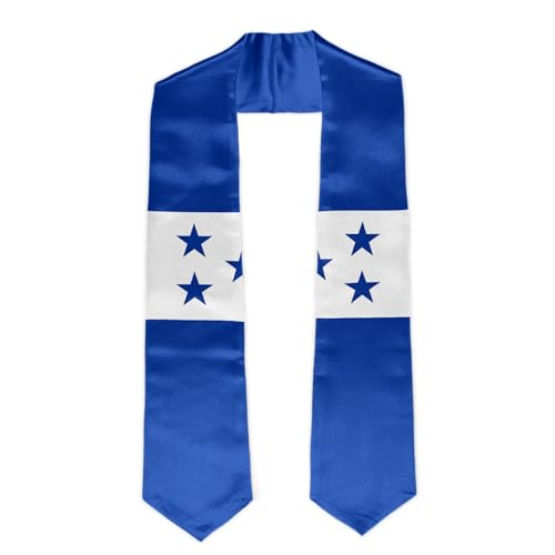 Honduras Flag Graduation Stole Unisex Honduran Flag Graduation Sash Honor Stole for Graduation Students, 72 Inch