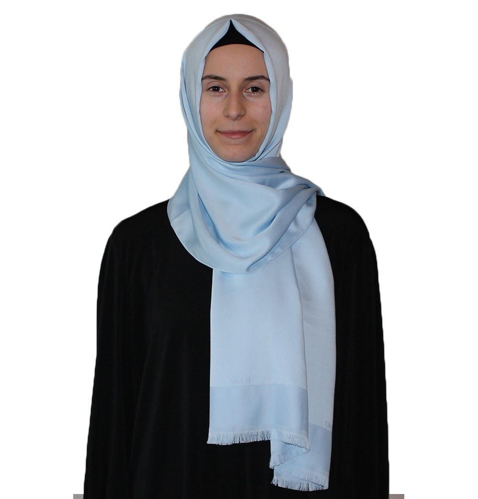 Aker Solid Shawl 1002SLK 923 Baby Blue - Lightweight Womens Wrap Scarf for Office, Travel & Casual Outfits