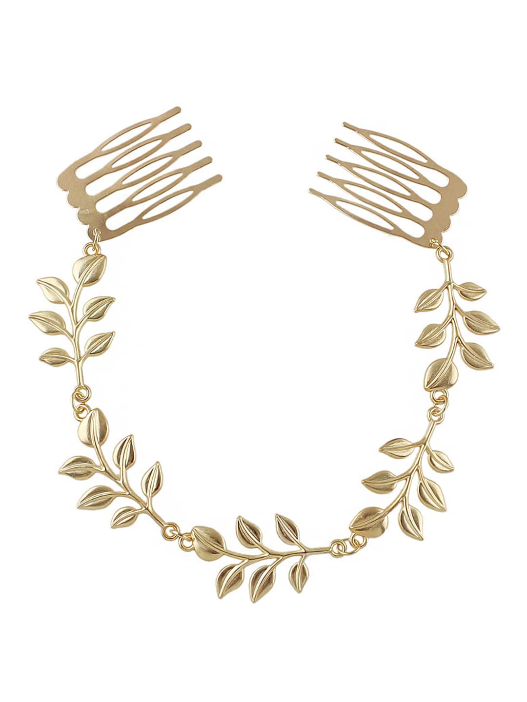 Yellow Chimes Hair Comb Pin - Gold Tone Floral Hair Clip for Women & Girls - Perfect for Weddings, Parties & Everyday Styling