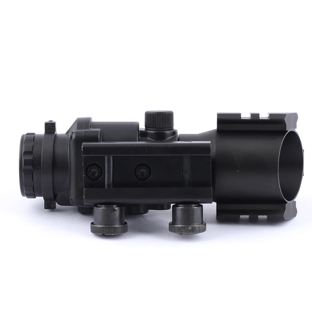 4x32 ACOG Riflescope - 20mm Dovetail Reflex Optics Tactical Sight for Hunting Rifle & Airsoft | Perfect for Long-Range Shooting, Tactical Training, and Outdoor Adventures