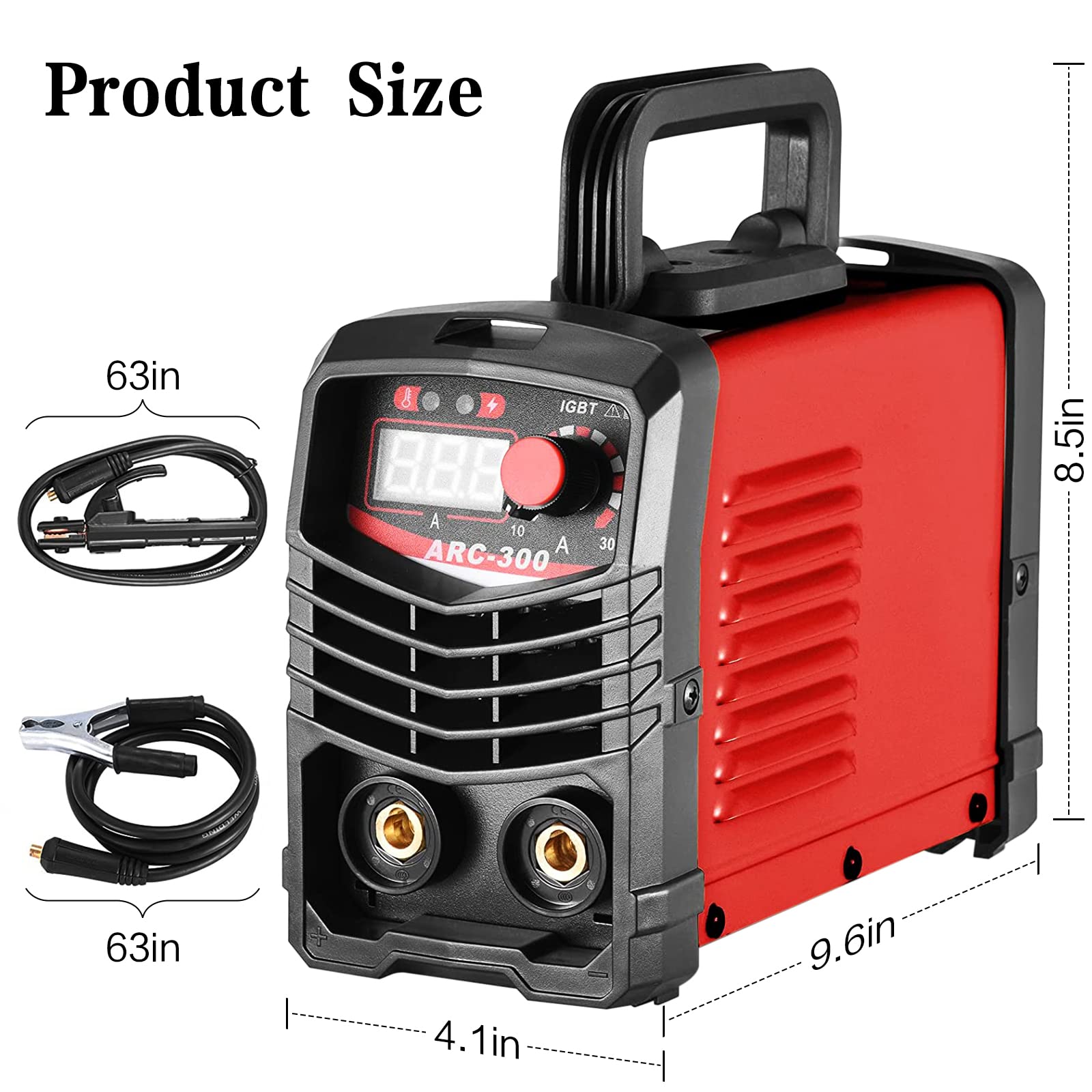 Upgraded ARC300A 110V Portable IGBT Welding Machine with Digital LCD Display - Hot Start, Anti-Stick - Perfect for Home DIY Projects, Metal Repairs & Small Welding Jobs