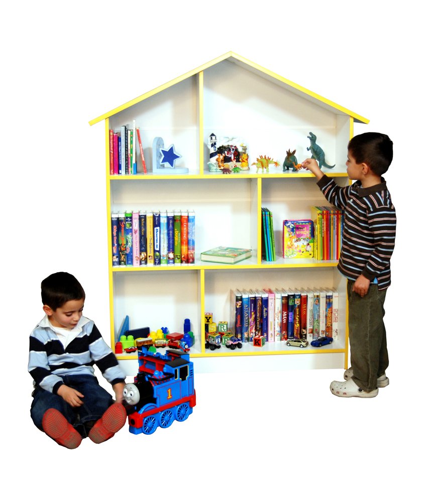 Venture Horizon Dollhouse Bookcase - Kids Bookshelf with Storage, Wooden Bookcase for Bedroom, Nursery, Playroom - Perfect for Organizing Toys, Books & Decor
