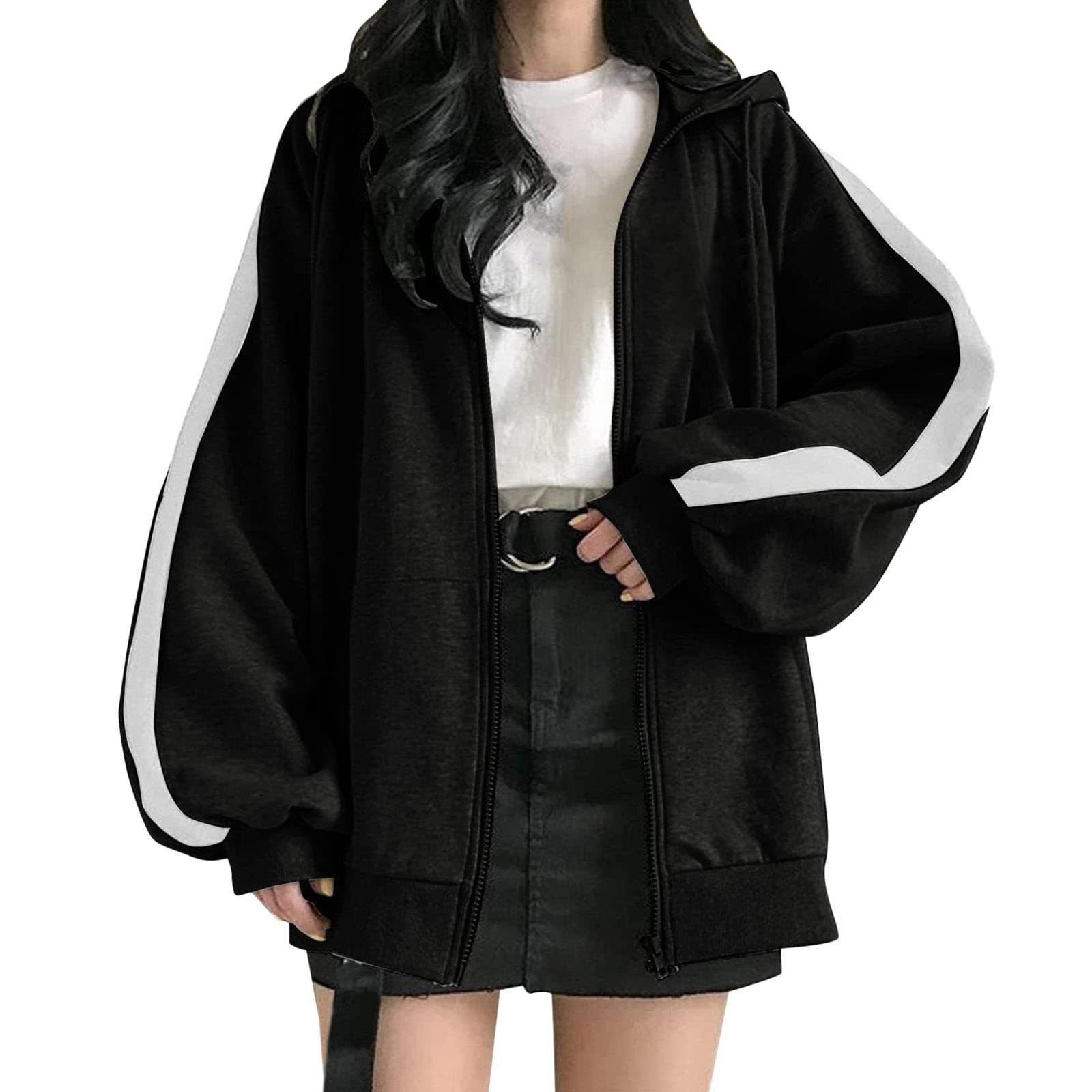 Women's Zip Up Hoodie - Soft Pullover Sweaters, Comfy Plus Size Sweatshirts for Casual Wear & Halloween Outfits | Cozy Fall Fashion, Lounge Wear, Outdoor Activities