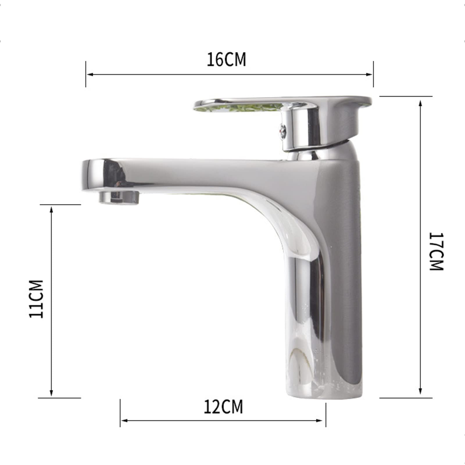 Premium Brass Bathroom Sink Faucet - Chrome Plated Single Handle Mixer Tap with Hot & Cold Water Control - Perfect for Vessel Sinks, Vanities, and Modern Bathrooms - Easy Single Hole Installation for Home & Commercial Use