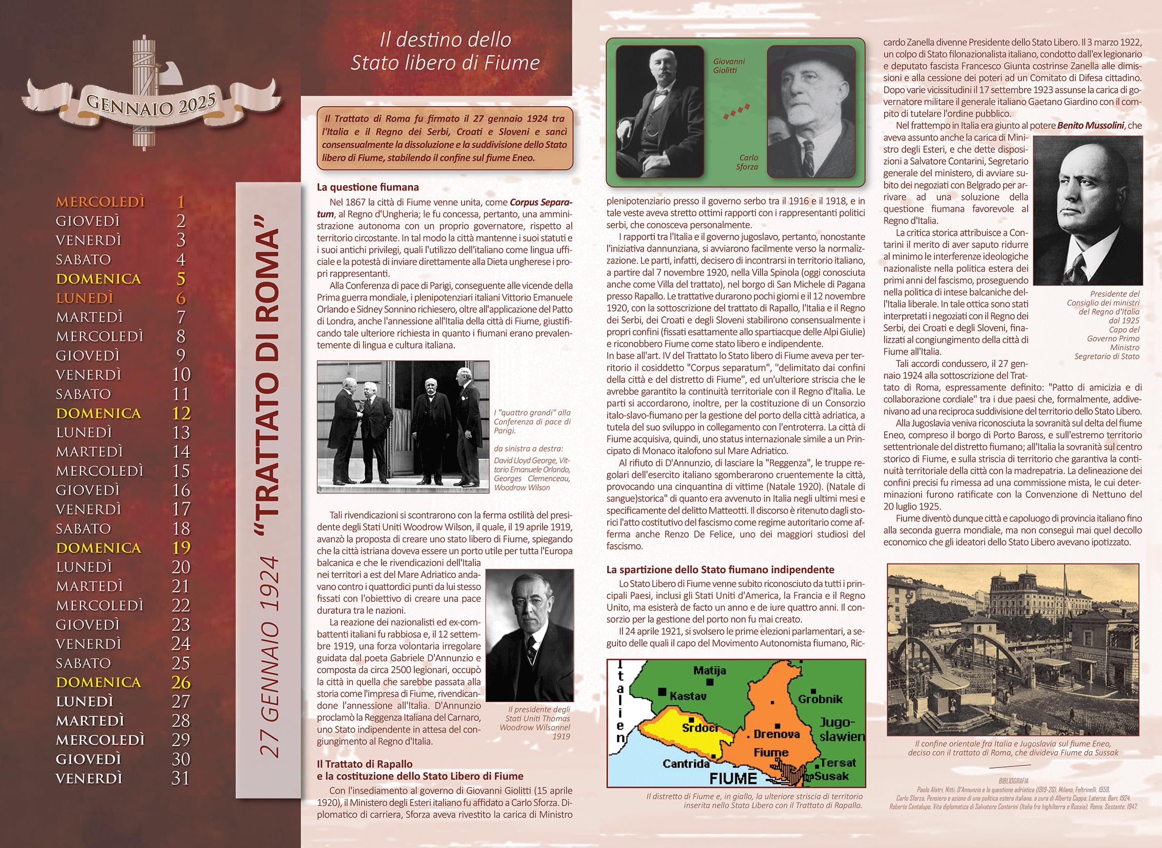 Mussolini Historical Calendar 2025 - 32 Page Italian History Storybook with Cover Flap | Perfect for History Buffs, Classrooms & Collectors