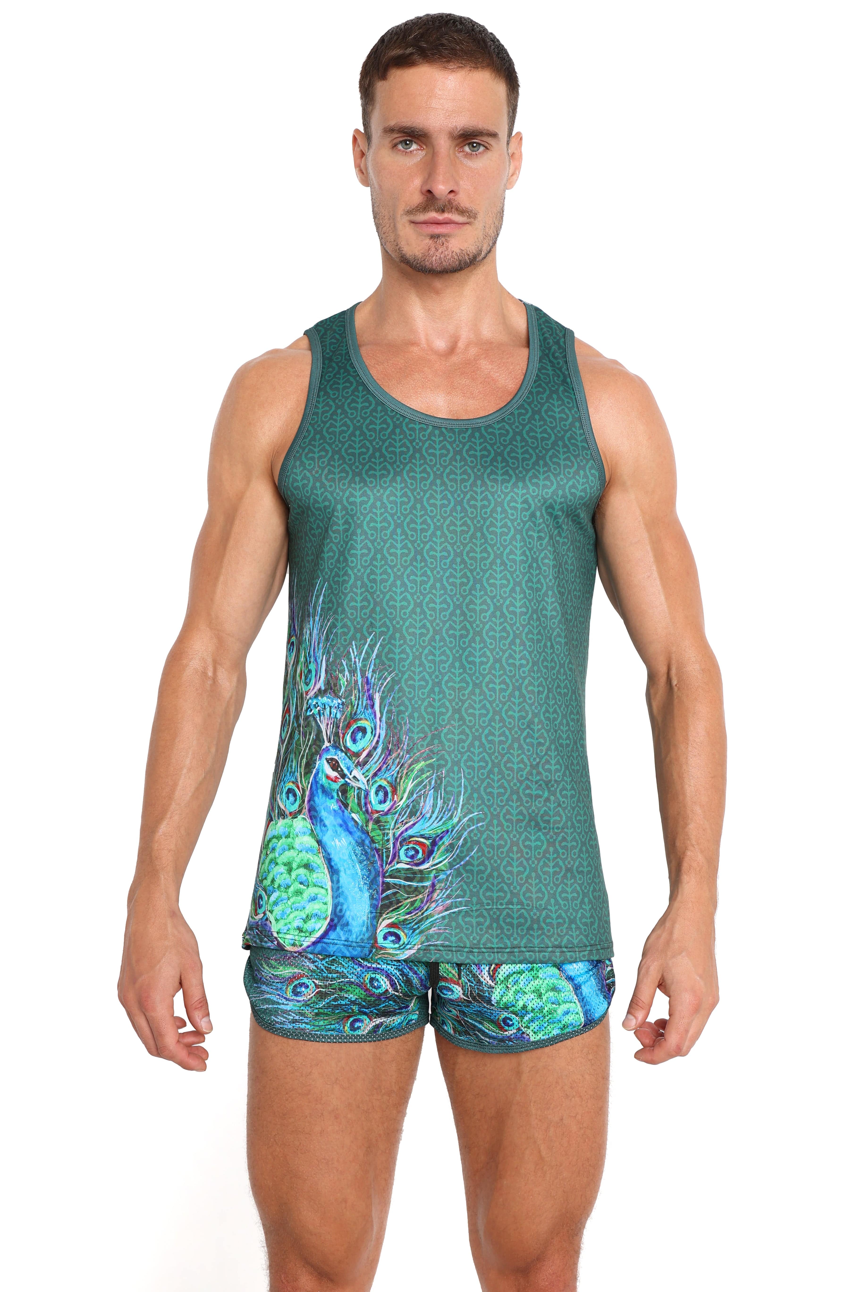 Peacock Green Tank Top for Women - Soft & Breathable Summer Casual Shirt - Perfect for Beach, Yoga, and Everyday Wear