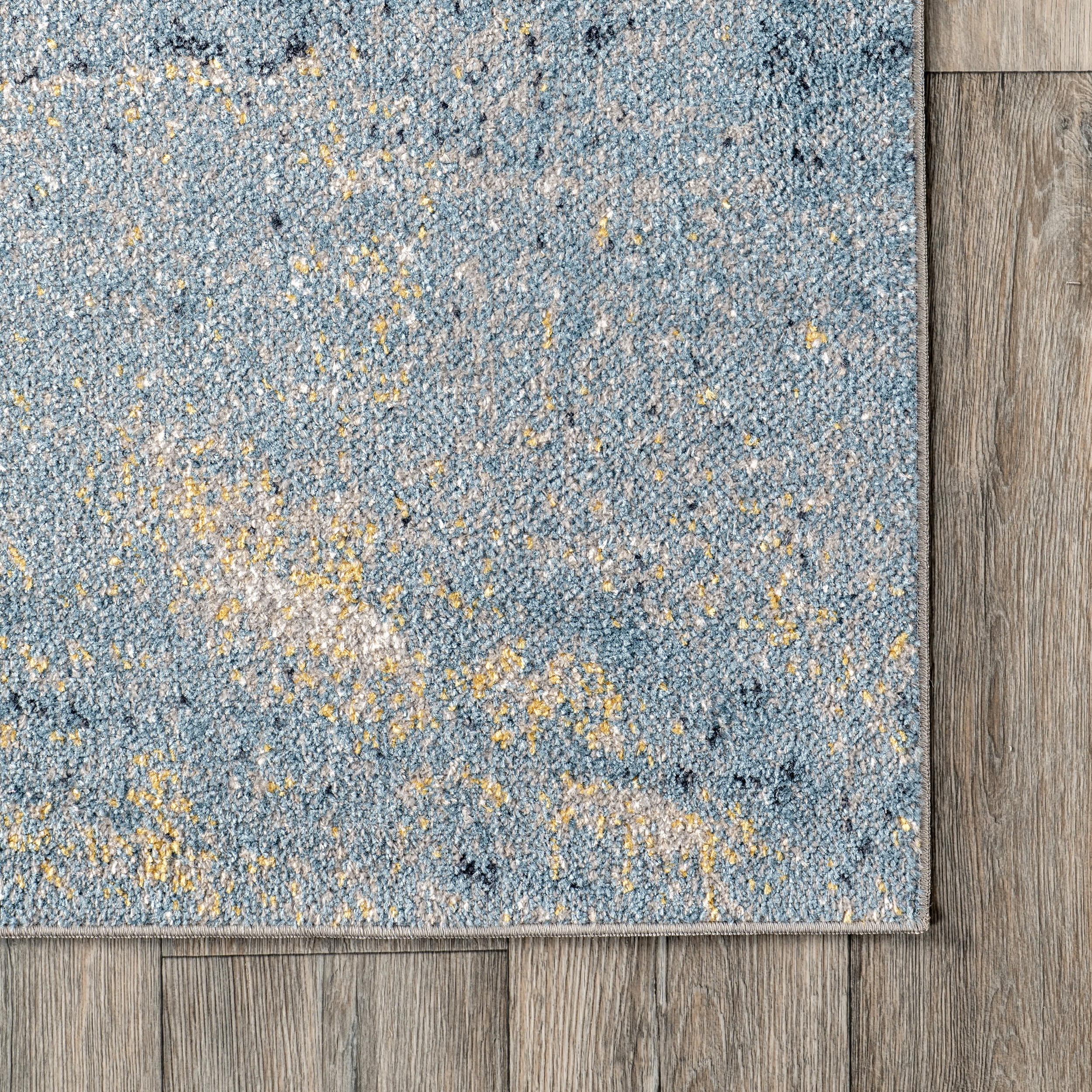 Washable Abstract Area Rug in Blue | Modern Non-Slip Living Room Carpet | Perfect for Bedroom, Dorm & Home Decor