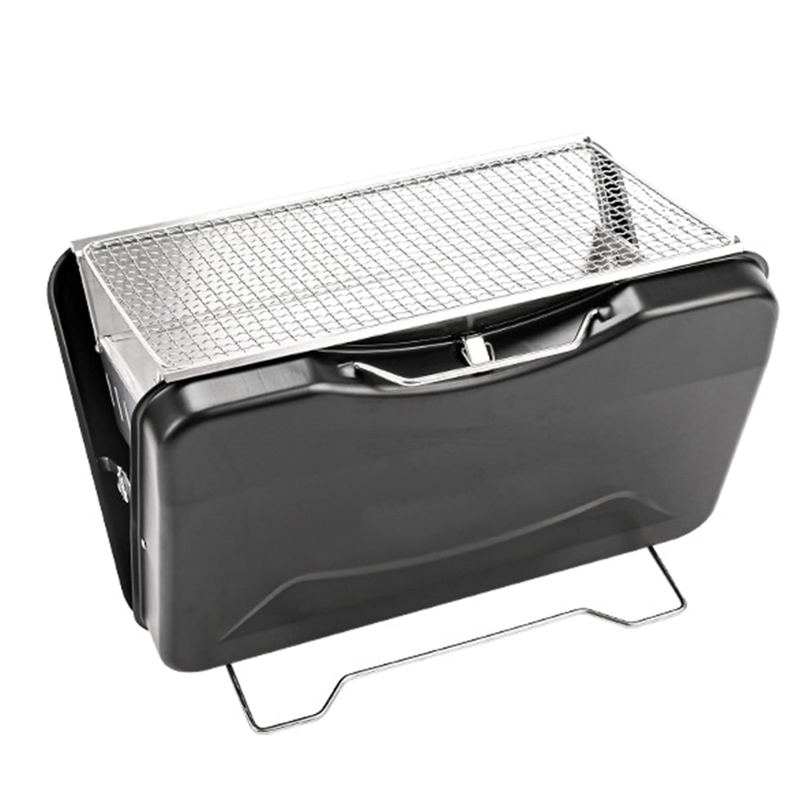 Portable Stainless Steel Charcoal Grill - Foldable BBQ Grill for Outdoor Cooking, Camping, Travel, Park & Beach Parties | Perfect for Backyard, Picnic & Tailgating Events