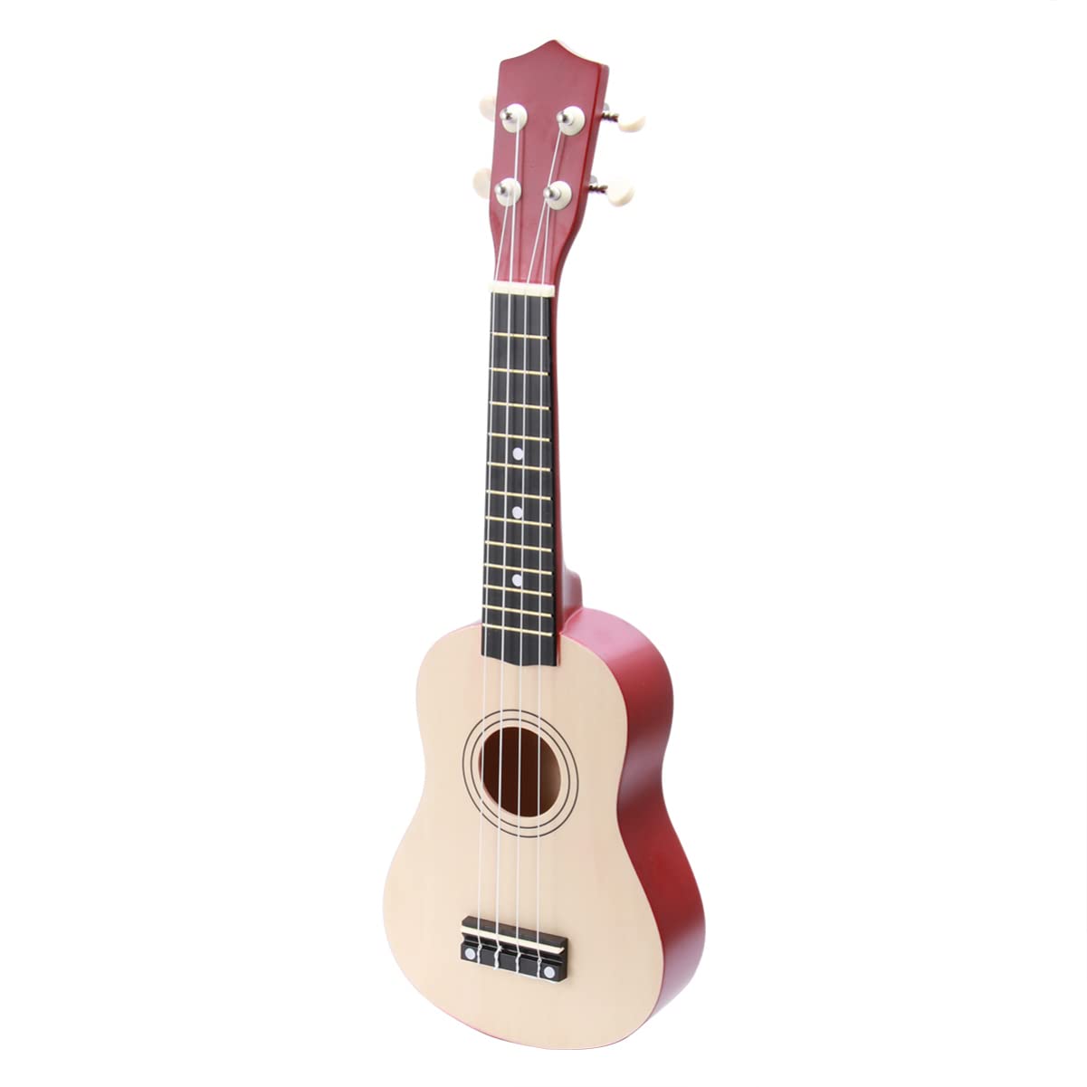 ERINGOGO 21 Inch Wooden Ukulele Guitar Toy for Kids - 4 String Musical Instrument with Imitation Design for Early Music Education (Beige) - Perfect for Birthday Gifts, Classroom Activities & Pretend Play