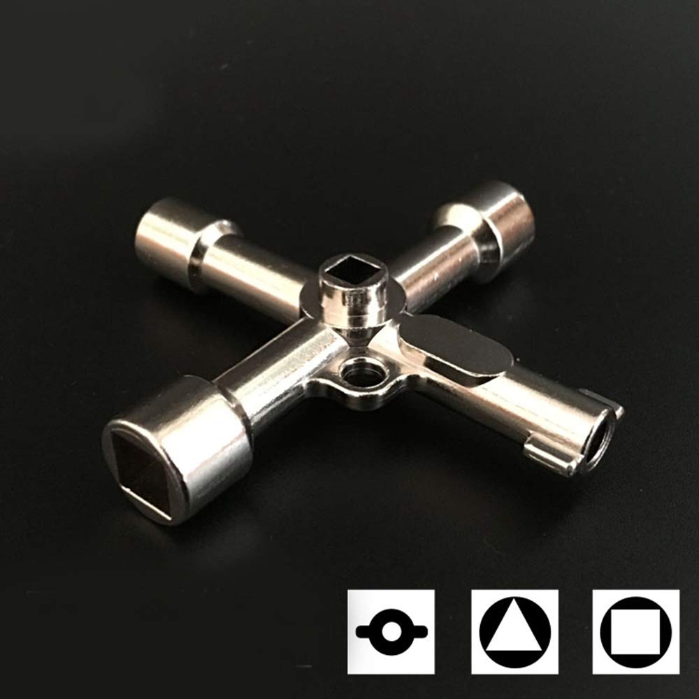4-in-1 Utility Key for Electrical Cabinet, Gas & Water Valves - Plumber Tool