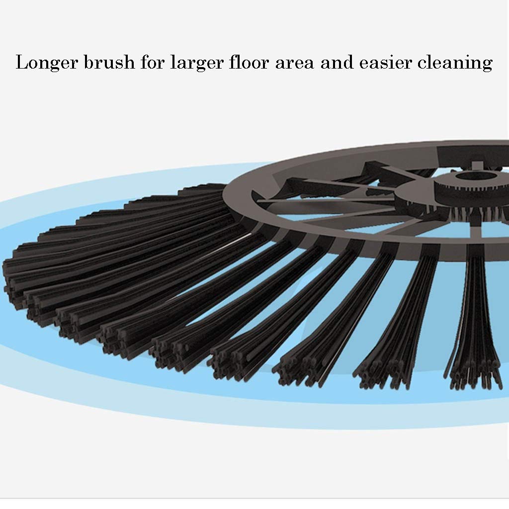 NLIAN 360° Rotating Hand Push Sweeper - Magic Spinning Broom with L-Shaped Handle for Effortless Household Cleaning (White) | Perfect for Hard Floors, Tile, Wood & Pet Hair Removal