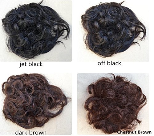 4.7 x 4.7 Inch Curly Wavy Human Hair Topper Clip - Real Remy Hair Piece for Women with Thinning Hair (Jet Black) | Perfect for Daily Wear, Special Occasions & Hair Loss Solutions