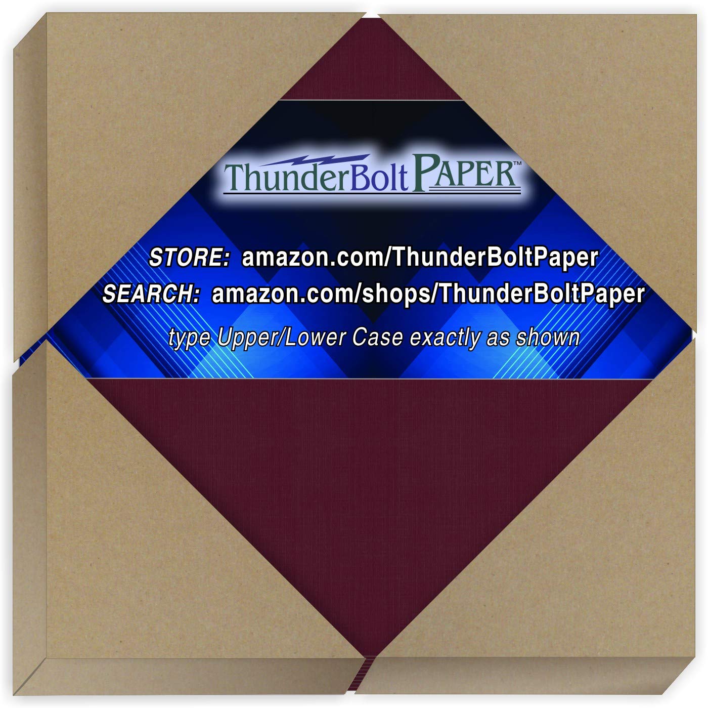 100 Dark Burgundy Linen 80# Cover Paper Sheets - 4x4 Inch Small Square Cards - Premium 80 lb Cardstock with Fine Linen Texture - Perfect for Wedding Invitations, Greeting Cards & Craft Projects