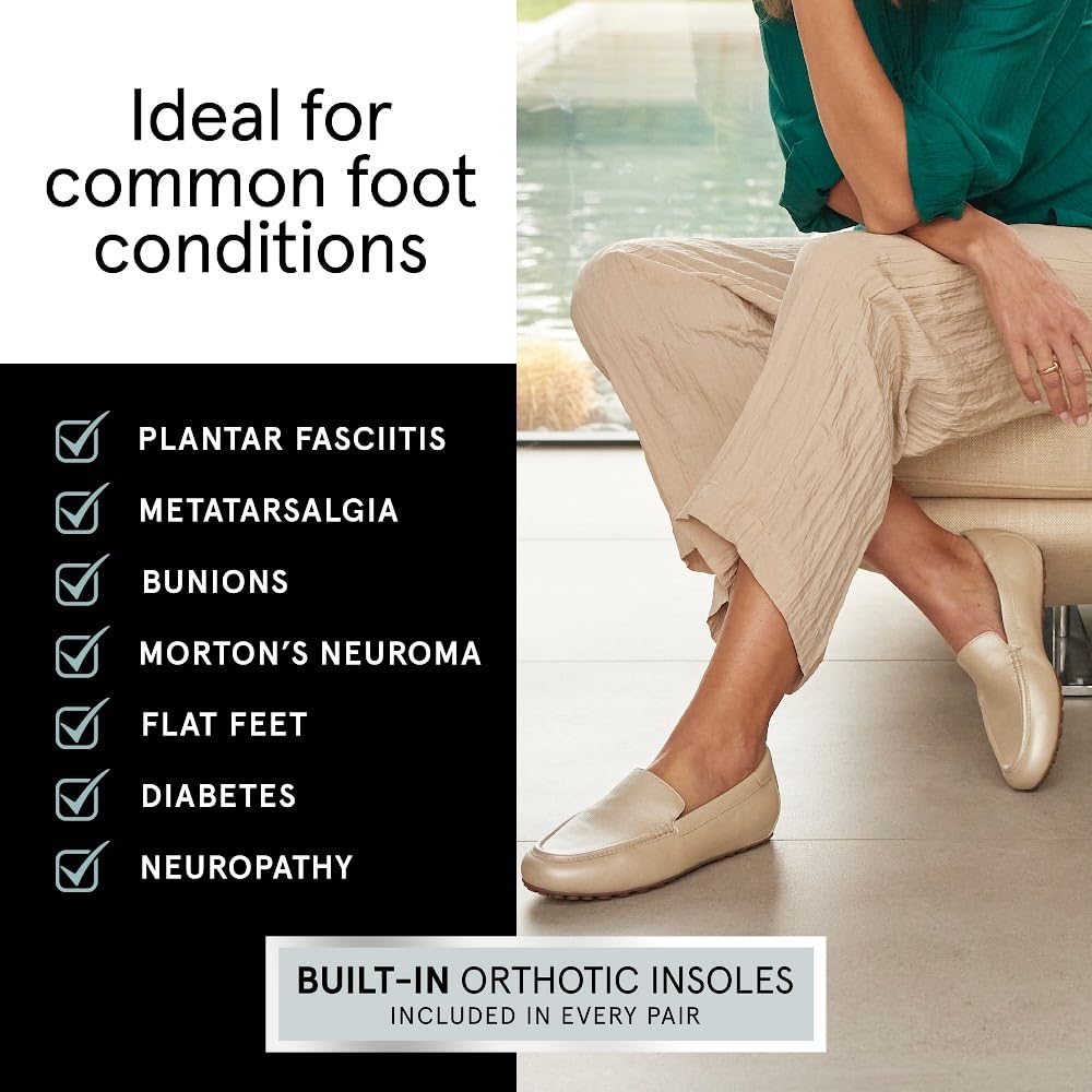 ABEO Harbor Women's Loafers with Arch Support - Comfortable Dress Shoes for Women with Metatarsal Pads & Foot Pain Relief - Perfect for Work, Travel & Everyday Wear