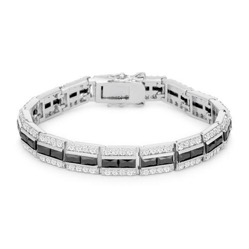 Balboa Onyx Cubic Zirconia Bracelet for Women - Elegant Black Stone & CZ Jewelry Gift for Birthday, Anniversary, Party & Special Occasions