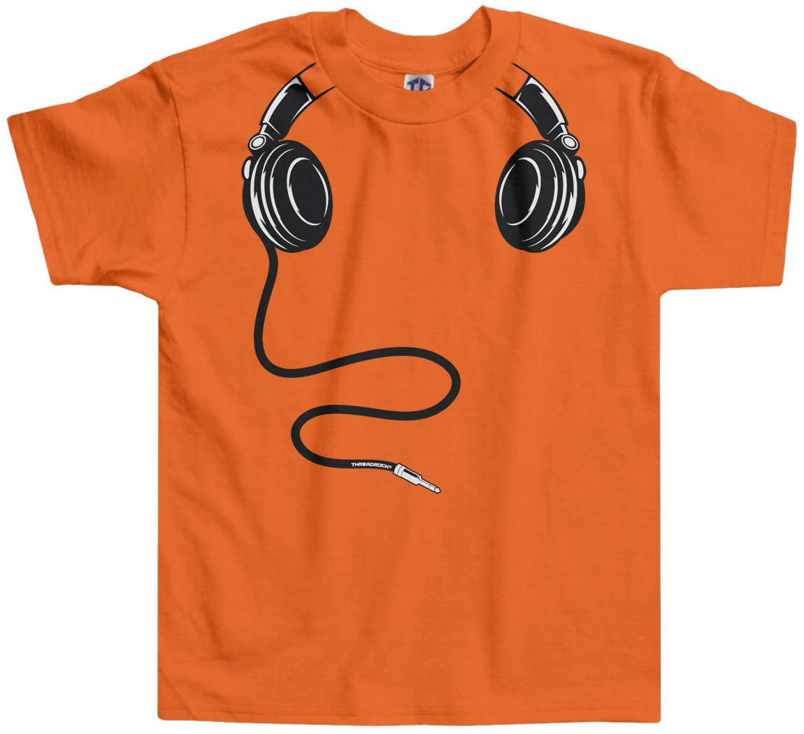 Threadrock Little Boys' Headphones Toddler T-Shirt - Cute Cotton Tee for Kids, Perfect for Playtime, School & Family Outings