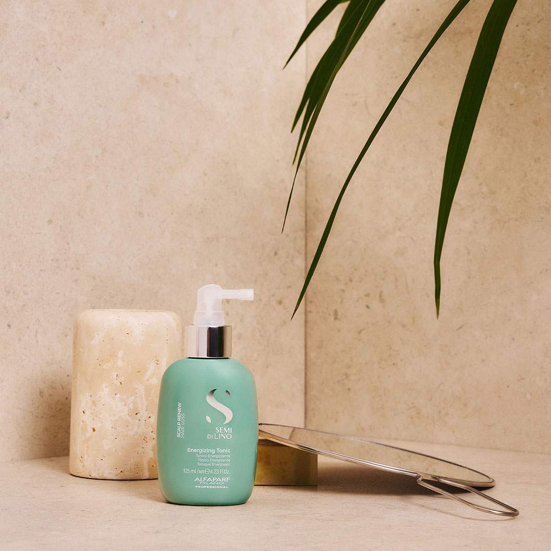 Alfaparf Milano Semi Di Lino Scalp Renew Energizing Tonic 125ml - Hair Growth Treatment for Dry Scalp & Thinning Hair - Perfect for Daily Scalp Care & Revitalization