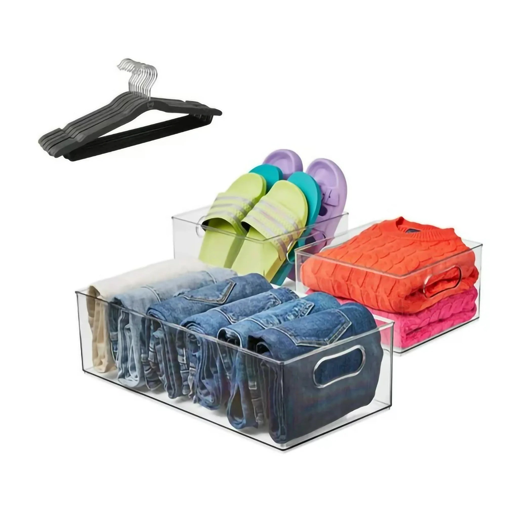 The Home Edit 15-Piece Closet Organization Set with Hangers - Perfect for Wardrobe Storage & Closet Organization Solutions