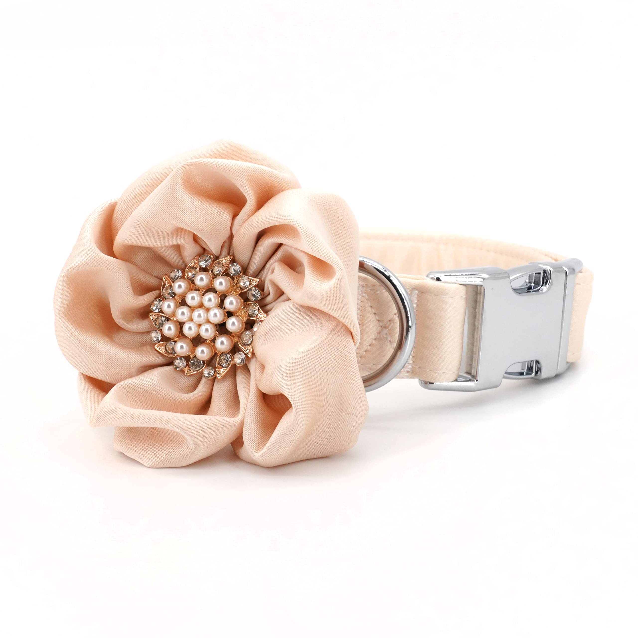 Elegant Dog Wedding Collar with Flower for Female Dogs - Perfect for Pet Weddings, Photo Shoots & Special Occasions