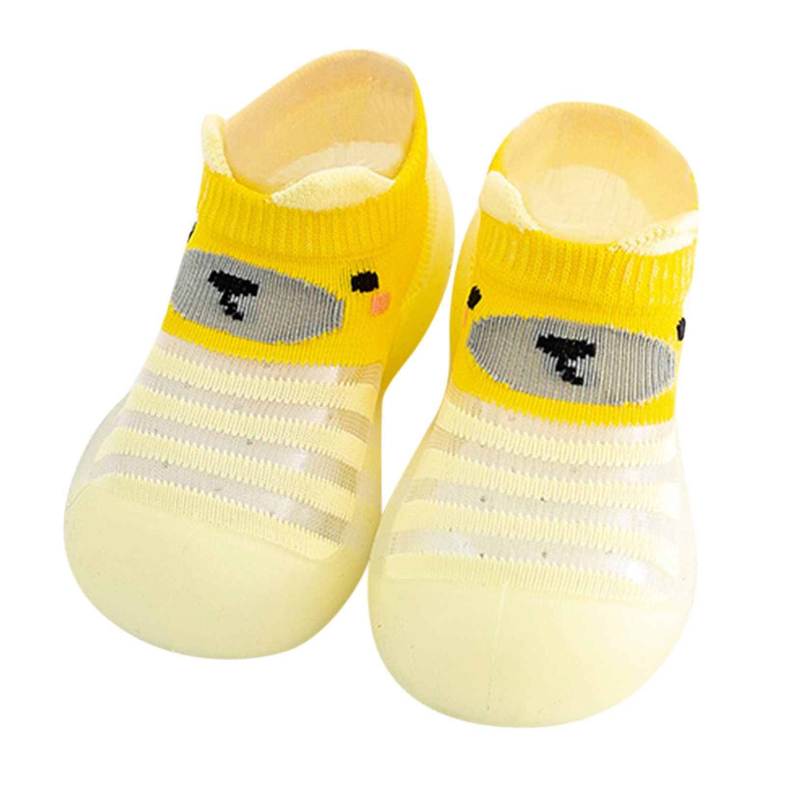 Non-Slip Breathable Mesh Baby Walking Shoes for 6-12 Months - Cute Animal Print Cartoon Socks for Boys & Girls | Perfect First Walker Shoes for Indoor Play, Crawling & Early Steps