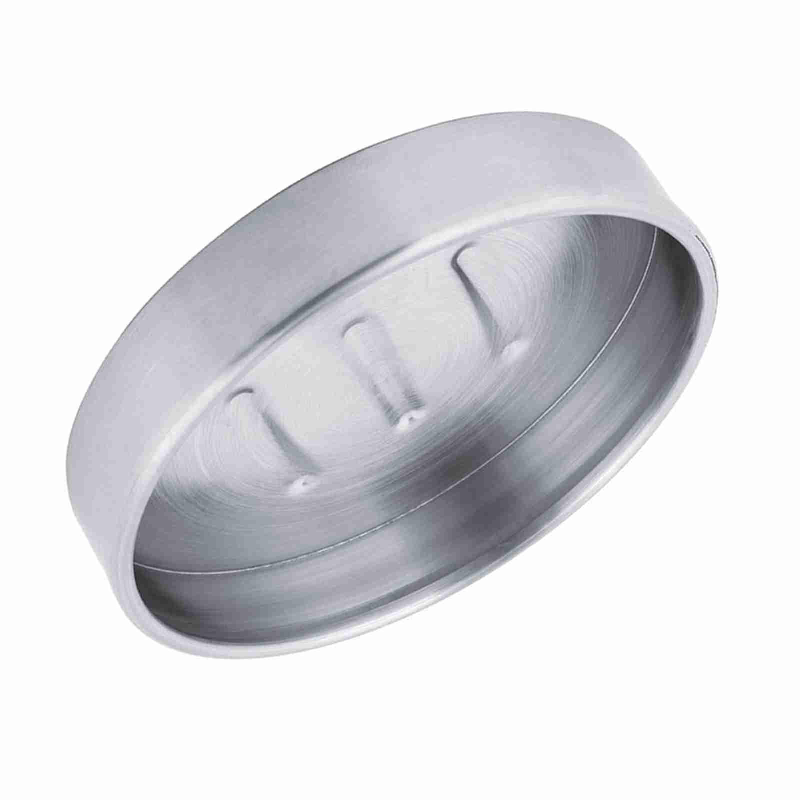 Stainless Steel Soap Dish Holder - Round Rustproof Soap Tray for Bathroom, Kitchen & Hotel - Perfect for Bar Soaps, Sponge Storage & Toilet Organization (Durable & Stylish)
