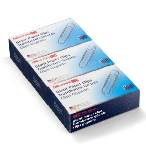 Large Paper Clips - Bulk Pack of 100 - Heavy Duty Office Supplies for Organizing Documents, Files, and School Projects