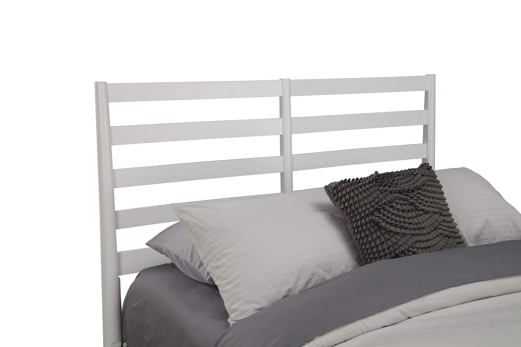 Alpine Furniture Flynn Full-Size Platform Bed Frame in White - Modern Minimalist Bedroom Furniture for Small Spaces & Apartments