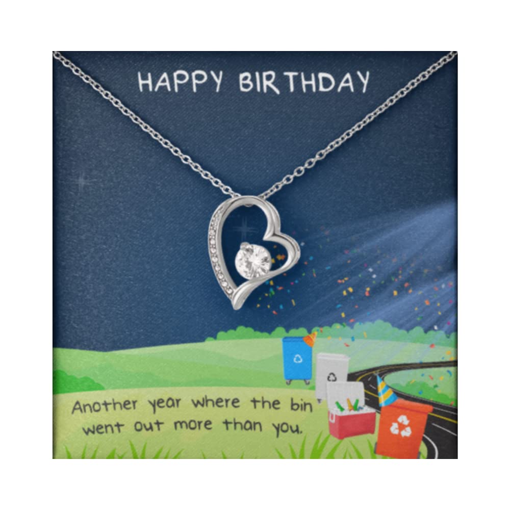 Forever Love Heart Necklace with Message Card - Romantic Birthday Gift for Her - Perfect for Anniversaries, Valentine's Day & Special Occasions