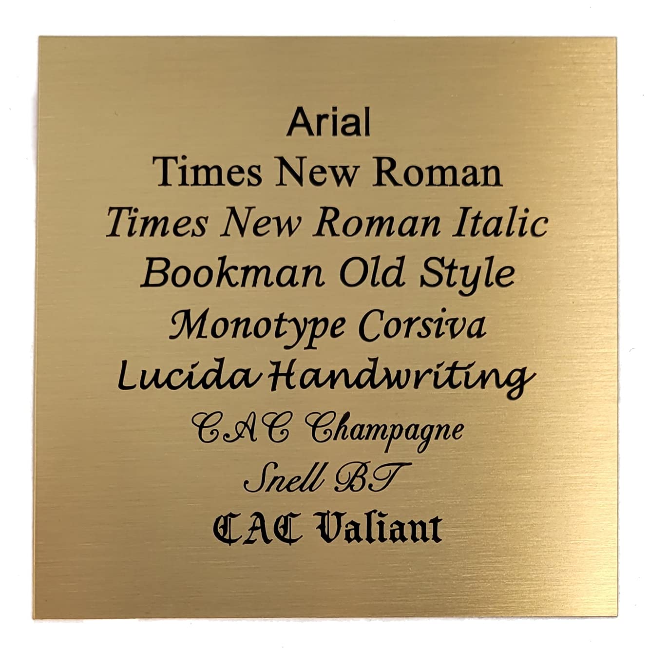 Custom Engraved Brass Memorial Plaques & Personalized Trophy Name Plates - 8