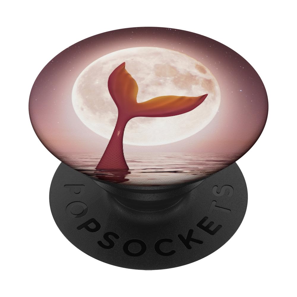 PopSockets Mermaid Moon PopGrip - Phone Stand & Grip for Most Phones (Not Wireless Charging) - Perfect for Daily Use & Travel