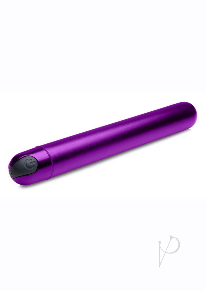 10X Slim Metallic Rechargeable Bullet Vibrator - Purple | Powerful & Discreet Personal Massager for Women | Perfect for Solo Play & Couples Intimacy