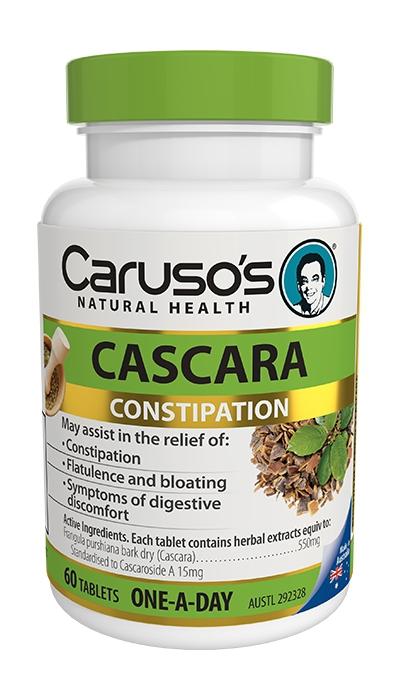 Caruso's Cascara One A Day - Natural Herbal Supplement for Digestive Health & Daily Wellness | Supports Gut Health & Regularity for Active Lifestyles