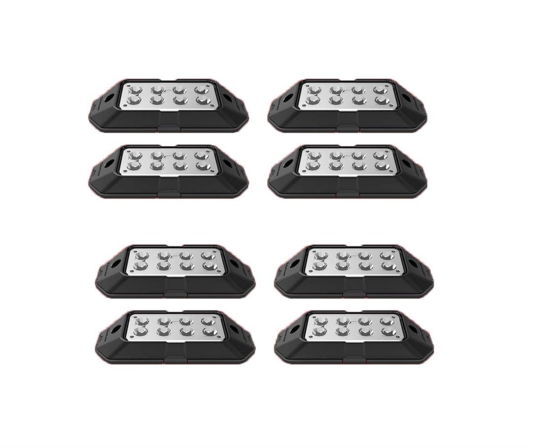XKGLOW 8-Piece Ultra Bright LED Strobe Light Kit with Traffic Modes - Multiple Strobe Patterns & Solid On (White) - Perfect for Emergency Vehicles, Roadside Safety, and Construction Warning Lights