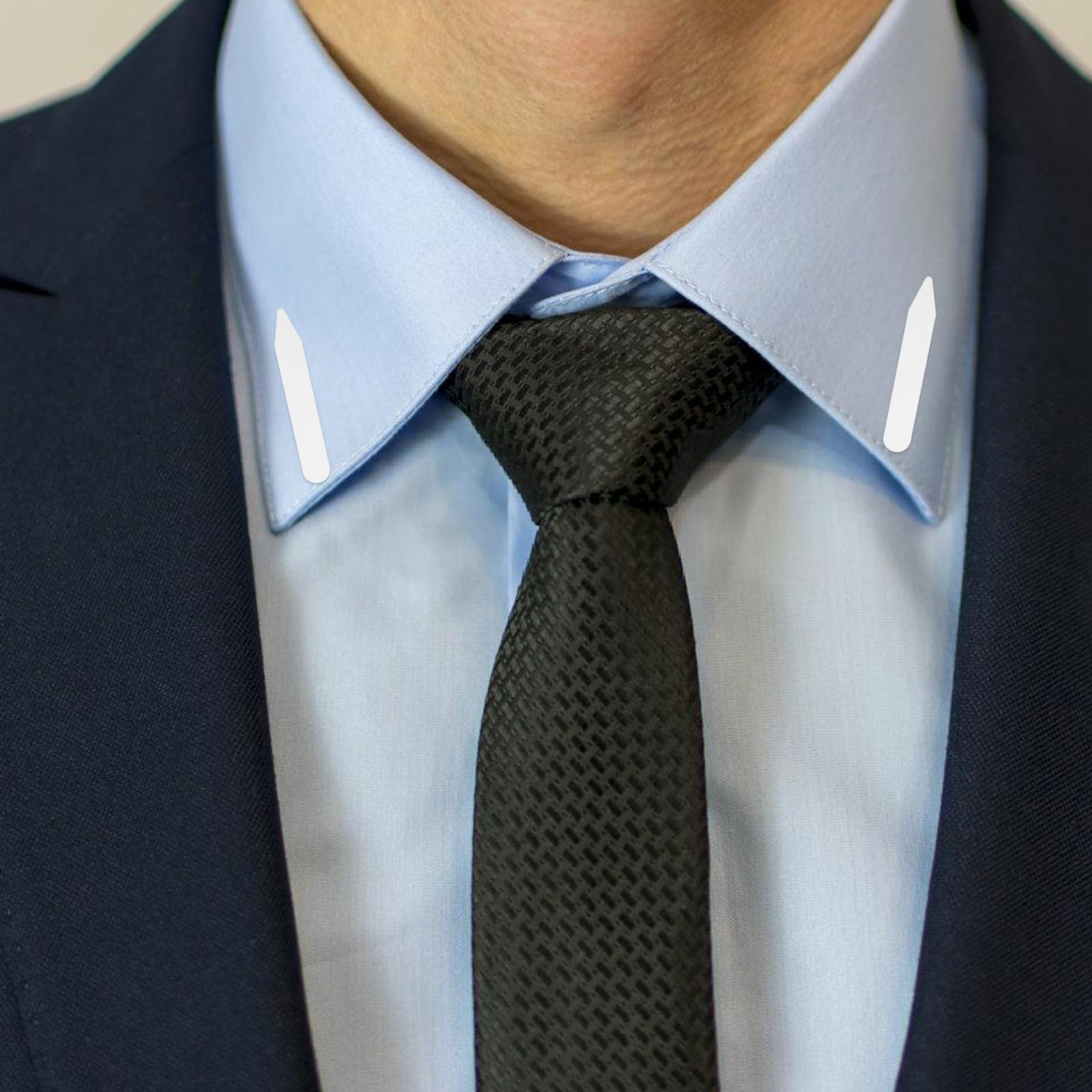 Homoyoyo 200PCS Premium White Plastic Collar Stays for Men's Dress Shirts - 3 Sizes (2.5/3/3.5 Inch) Collar Inserts & Stiffeners - Perfect for Business, Formal Events & Office Wear