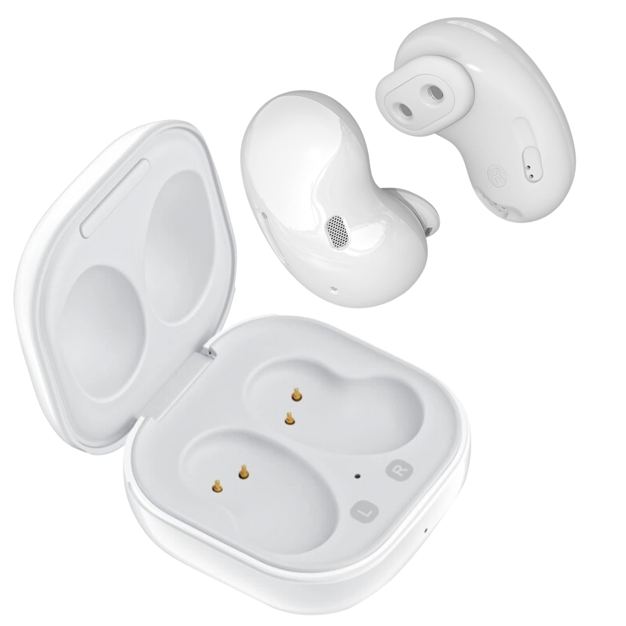 Coby Ultra Slim True Wireless Earbuds with Built-in Mic - Bluetooth 5.0 Headphones, IPX5 Sweatproof & Water Resistant, Alexa & Google Assistant Compatible - Perfect for Gym, Running, Workouts & Commuting (White)