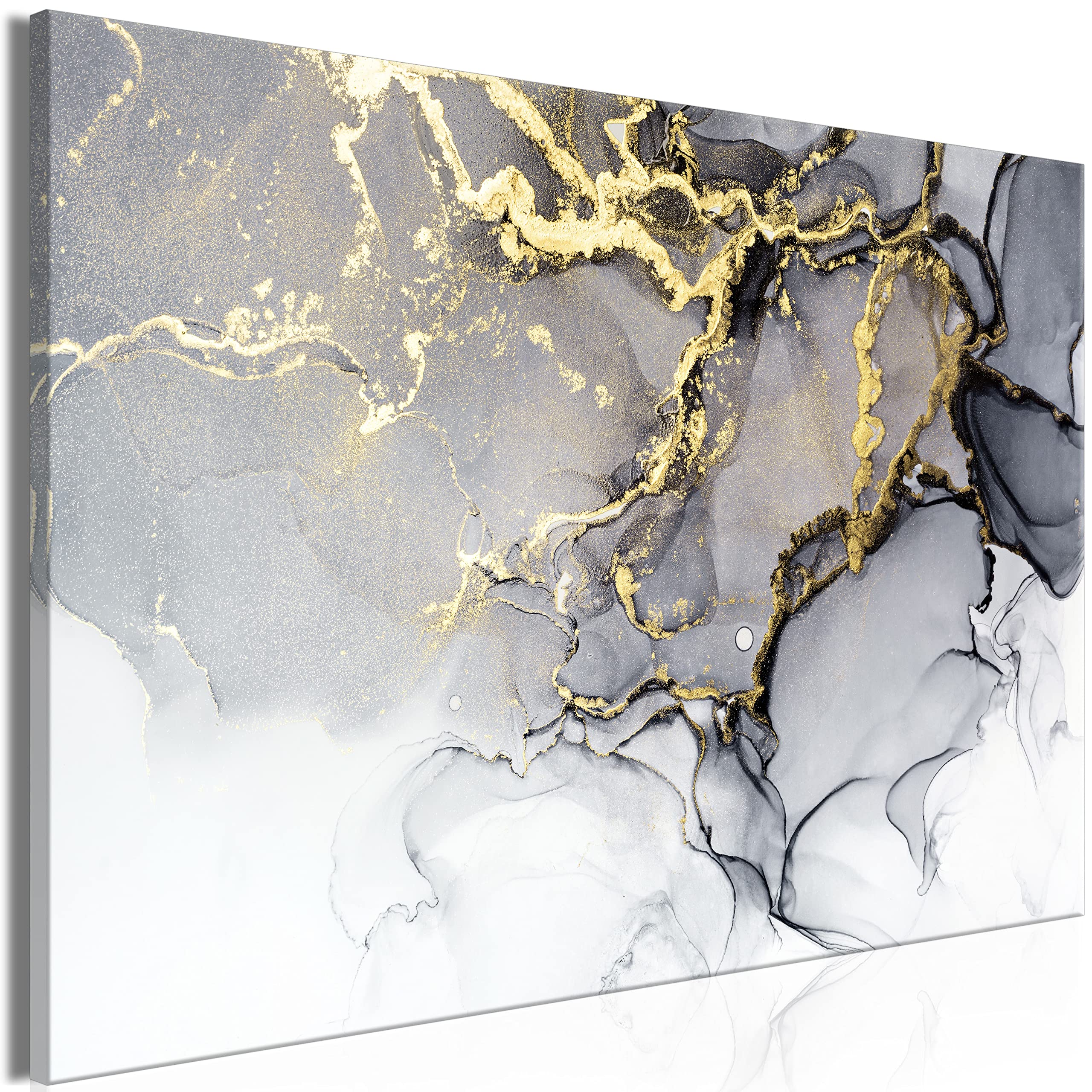Artgeist Textured Canvas Wall Art - Abstract Modern Painting 35x24 Inch, Framed Canvas Print for Living Room, Bedroom & Office Decor | Marble-Inspired Design (A-B-10012-B-A)